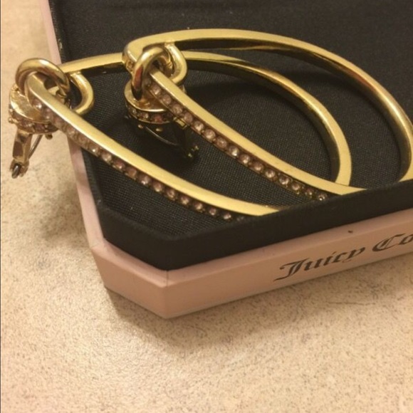 Juicy Couture Paved Teardrop Earrings