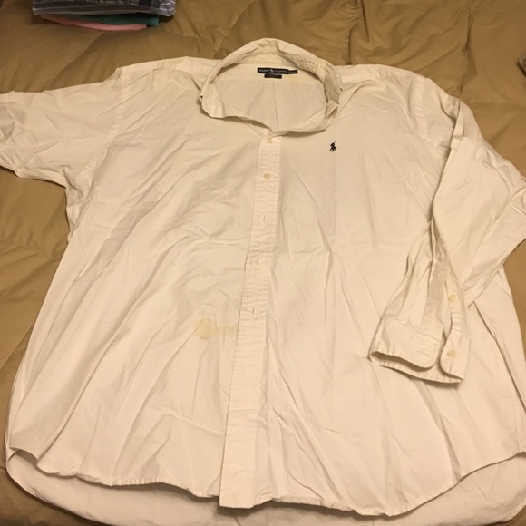 white Ralph Lauren long sleeve BD
