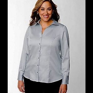 Plus Size button down dress shirt.