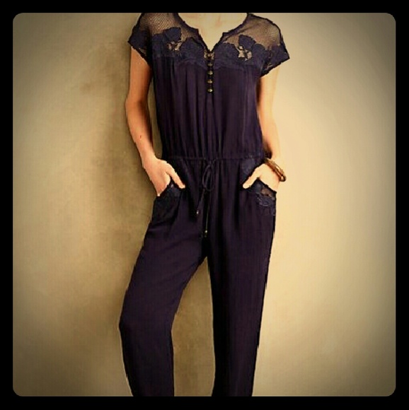 NWT Anthropologie Laced Ravanna Jumpsuit