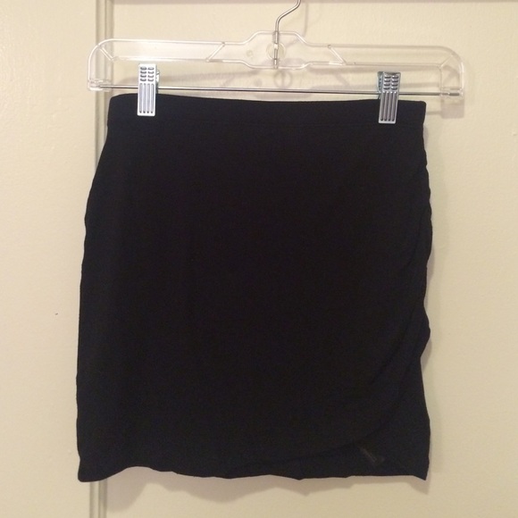 Black ASOS bodycon skirt asymmetrical slit