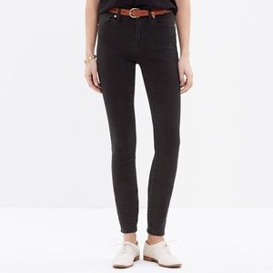 Madewell high riser skinny jeans in black