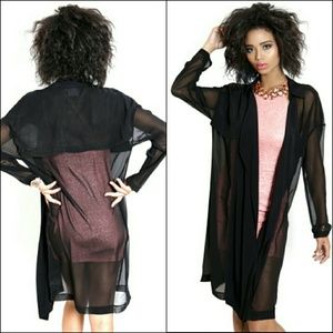 NWT Black Sheer Jacket, SMALL