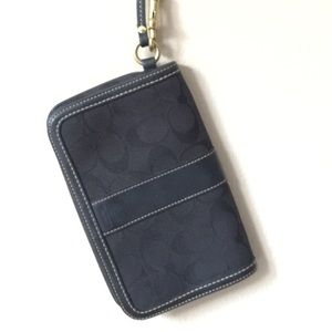 Coach black wristlet