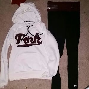 ON HOLD NOT FOR SALEVS PINK hoodie & legging set