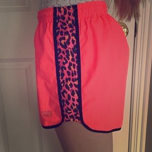 Pink brand neon athletic shorts