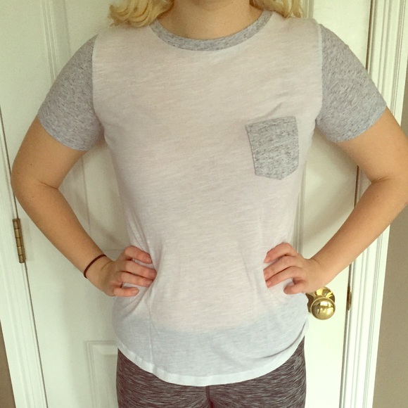 Pink brand pocket tee