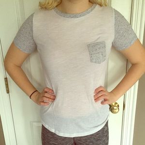 Pink brand pocket tee