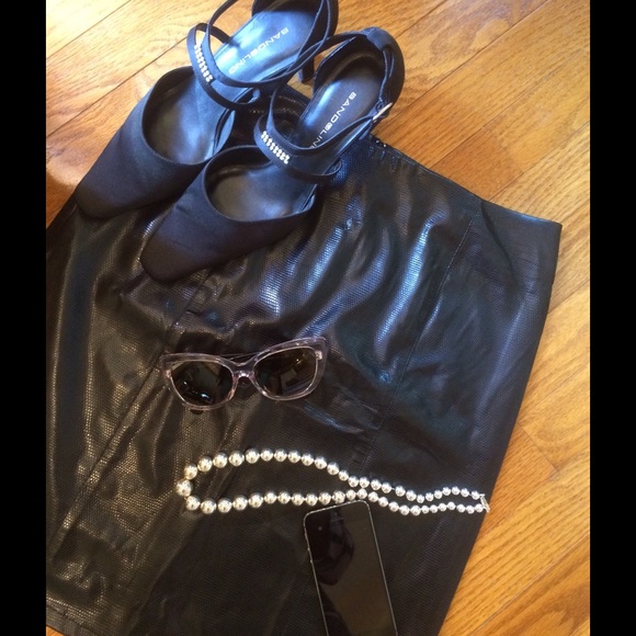 Giorgio Fiorlini Collection Faux Leather Skirt - Picture 3 of 8