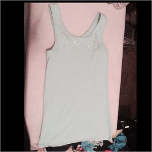 Tank top with rhinestones