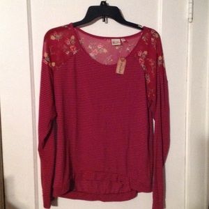 Floral and striped high low top