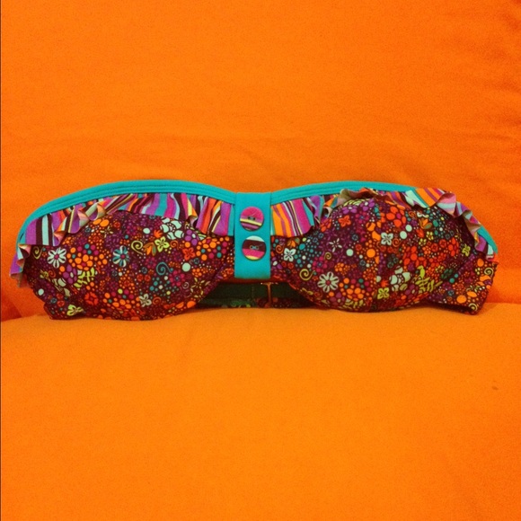 Floral Bikini top with fringe 🌸