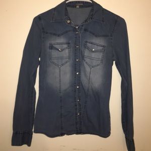 Denim button up