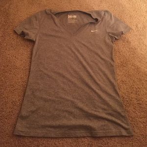 Grey Nike dri-fit t shirt