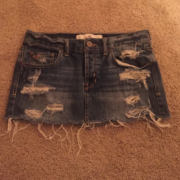 Denim mini skirt