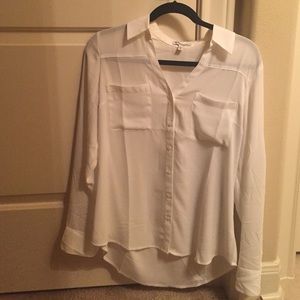 White button up blouse