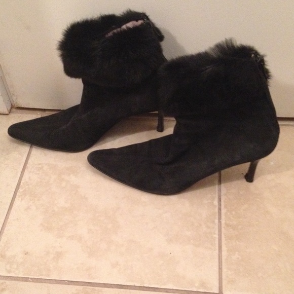 Furry High Heeled Booties