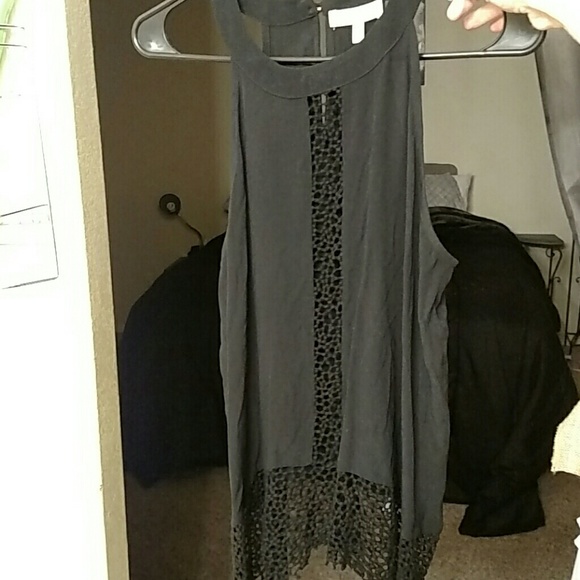 Black high neck blouse
