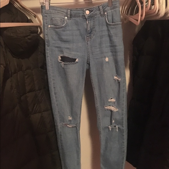 Topshop Ripped Moto Jeans