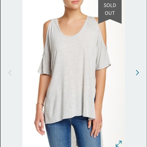 Lily White Shoulder Cutout Flowy Top