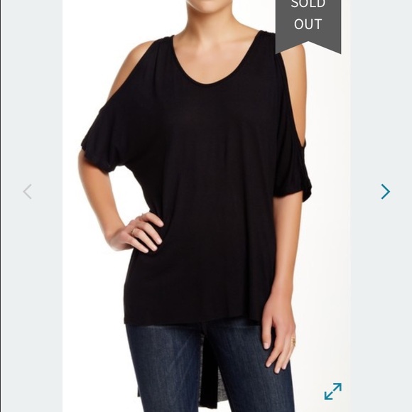 Lily White Shoulder Cutout Flowy Top