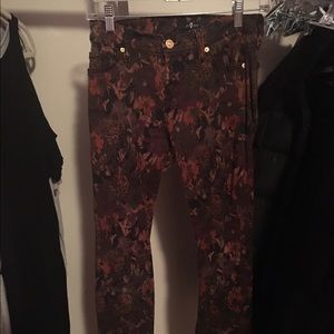7 for All Mankind Printed Skinny Jeans