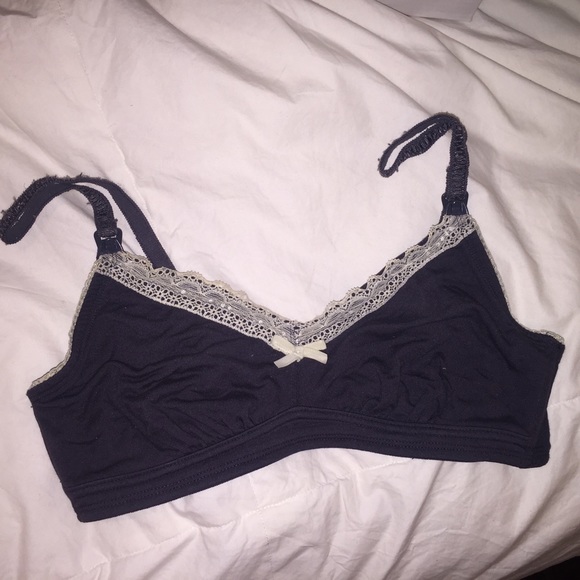 Awesome Blue and Creme Nursing Bra