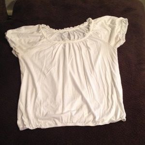 Lane Bryant white cotton shirt