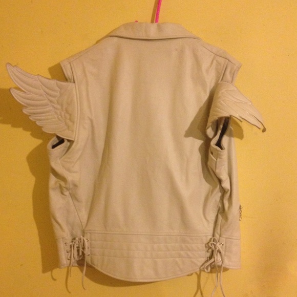 Jeremy Scott White Winged Moto Vest - Picture 2 of 2