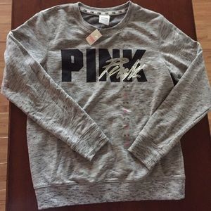 NWT PINK XS OPEN BACK SWEATER