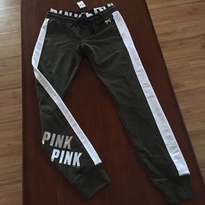 NWT PINK XS JOGGER PANTS