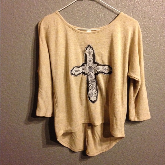 Tan shirt