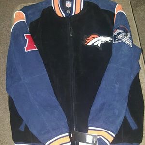 Leather Denver Bronco Jacket