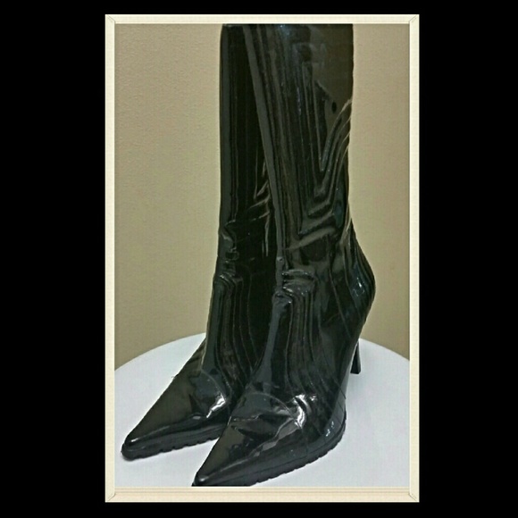 Nine West Shoes - 9 west shiny patent leather boots..FINAL PRICE