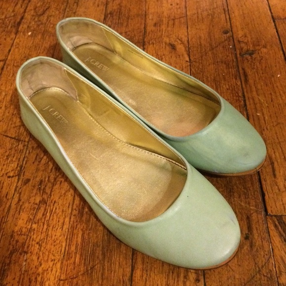 J. Crew Shoes - J.Crew robin's egg blue leather ballet flats
