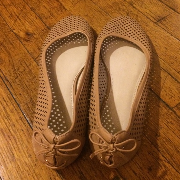 J. Crew Shoes - J.Crew leather mesh ballet flats with back ties