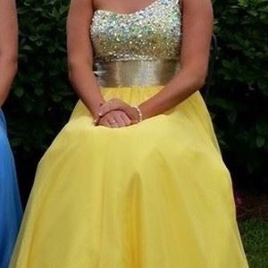 Yellow prom dress