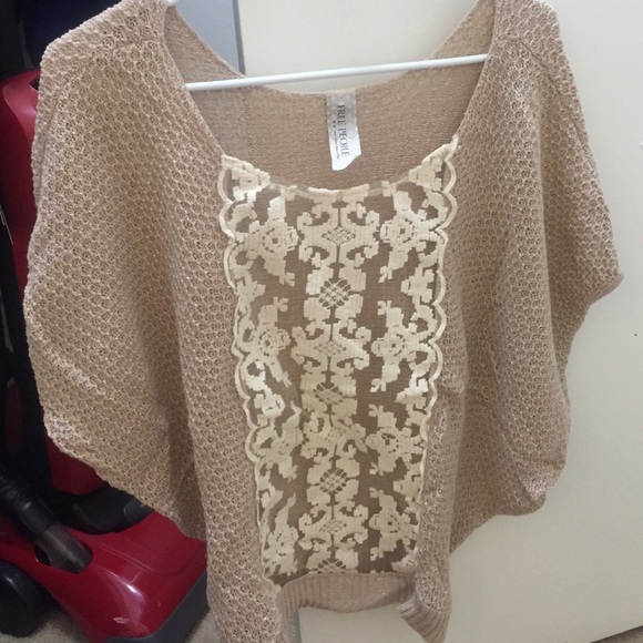 Lowest price! Free people dolman lace sweater