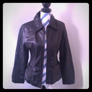 Beautiful black leather jacket