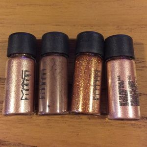 Mac pigments and glitter