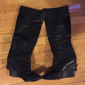 Vince Camuto leather wedge boots
