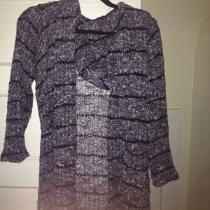 Splendid Navy Hooded Stripe Cardigan