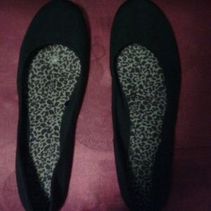 Black flat heel Leopard Shoes