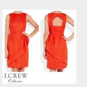 SALE!!! J. Crew Collection Cha Cha red linen dress