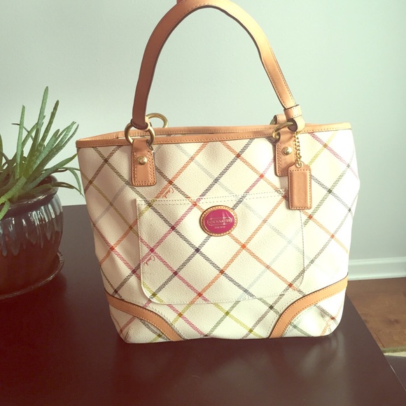 📦Coach Peyton Tattersal Tote