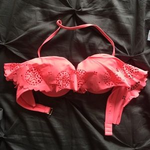 Xhilaration Peach eyelet bathing suit