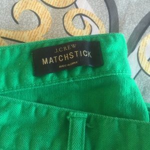 🎉J Crew 🎉 Matchstick Green Jeans