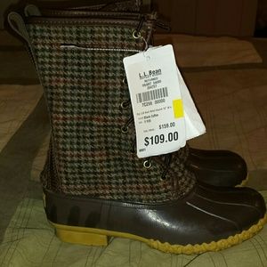 LLBEAN BOOTS COCOA WOOL SIZE 8