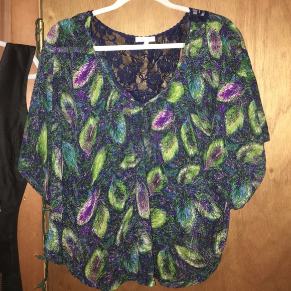 Peacock design blouse