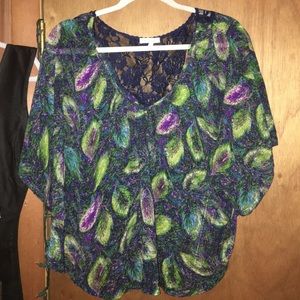 Peacock design blouse